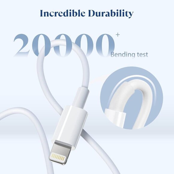 MFi-Certified Fast iPhone Charger: 20W USB-C to Lightning iPhone Universal - Picture 5 of 7